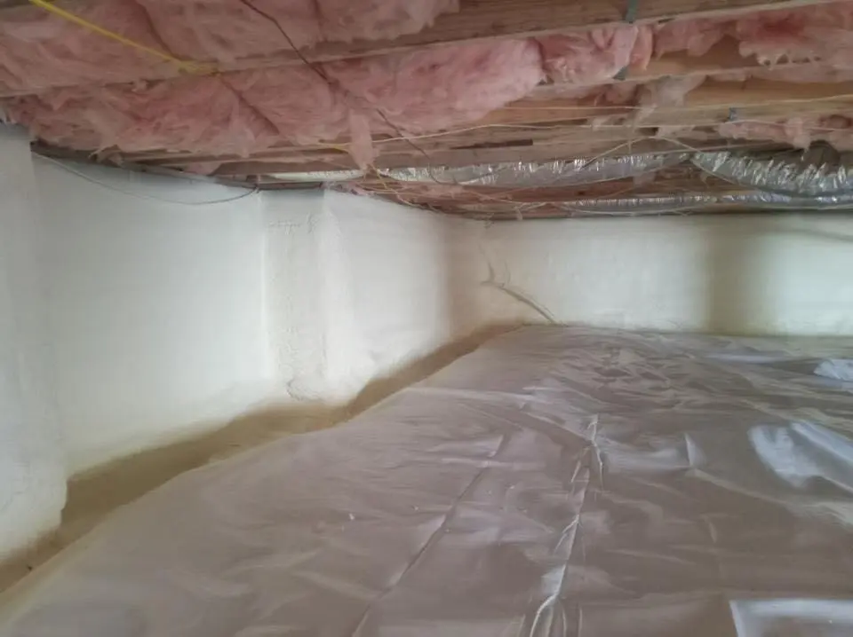 Crawl space encapsulation with closed-cell spray foam for Roof Maintenance in Chenango